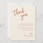 Boho Desertのメ結婚ニュー感謝ノートカード サンキューカード (正面)
