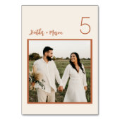 Boho Desertの結婚フォトテーブル番号 テーブルナンバー (正面)