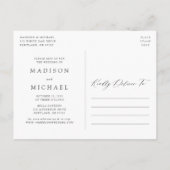 Boho Desertフローラ日付の変更 案内ポストカード (裏面)