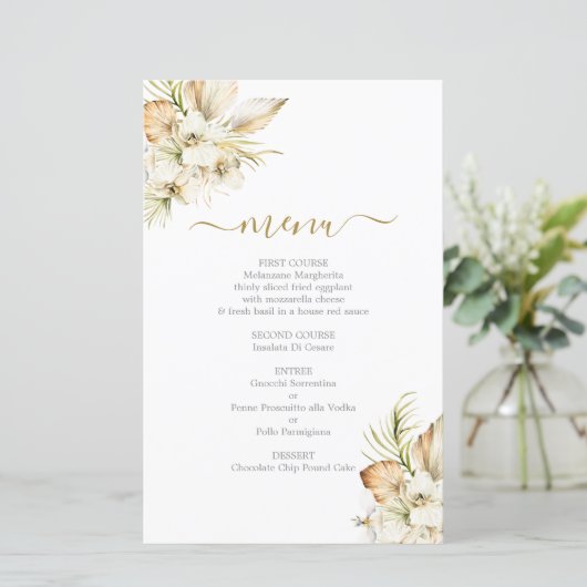 Boho Desertメニューカード (スタンド正面)