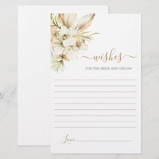 Boho Desert花嫁カードを希望 (正面/裏面)