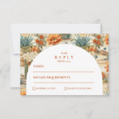 Boho Desert Arch Wedding 出欠カード (正面)
