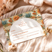 Boho Desert Arch Wedding 出欠カード