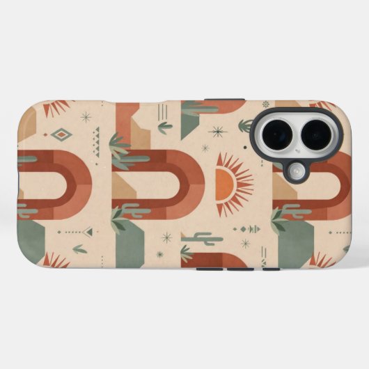 Boho Desert Arches Sunset Minimal Case Case-Mate iPhoneケース (裏面 (横))
