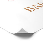 Boho Desert Baby Shower Girlウェルカムサイン ポスター (角)