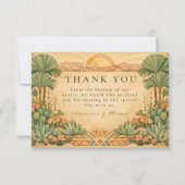 Boho Desert Botanical Wedding サンキューカード (正面)