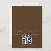 Boho Desert Cactus Elegant QR Code Wedding 招待状 (裏面)