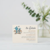 Boho Desert Cactus Retro Arizona Wedding Details エンクロージャーカード (スタンド正面)
