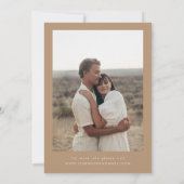 Boho Desert Cactus Retro Arizona Wedding Photo 70s 招待状 (裏面)