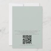 Boho Desert Cactus Rustic Elegant QR Code Wedding 招待状 (裏面)