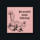 Boho Desert Cactus Wall Art Pink キャンバスプリント<br><div class="desc">Bring warmth and inspiration into your space with this boho desert-inspired wall art. Featuring a minimalist cactus and rose illustration paired with the uplifting “Bloom and Grow” quote, this design blends soft pink tones with bold black line work for a modern, stylish look. Perfect for creating a calm, aesthetic atmosphere,...</div>