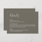 Boho Desert Grayの詳細結婚エンクロージャカード エンクロージャーカード (正面/裏面)