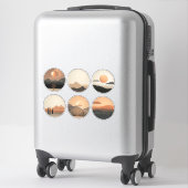 Boho Desert Horizon：シュールのランドスケープ・ラウンド シール (スーツケース)