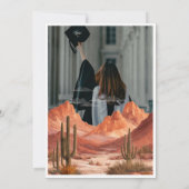 Boho Desert Mountain Southwest Graduation 招待状 (裏面)
