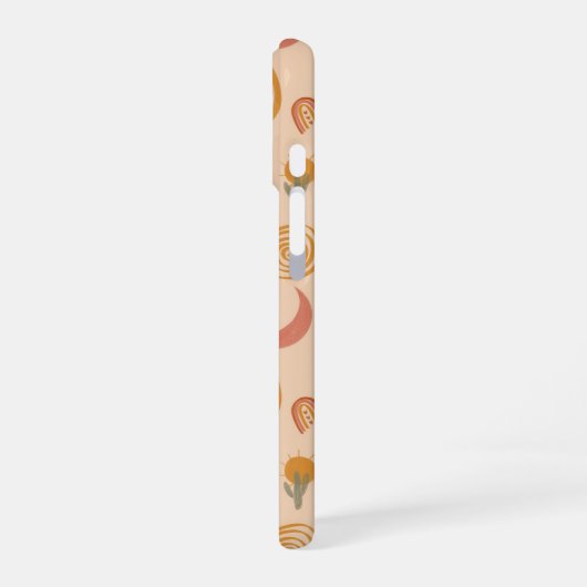 Boho Desert Sun Pattern Phone Case iPhone 16ケース (左側面)