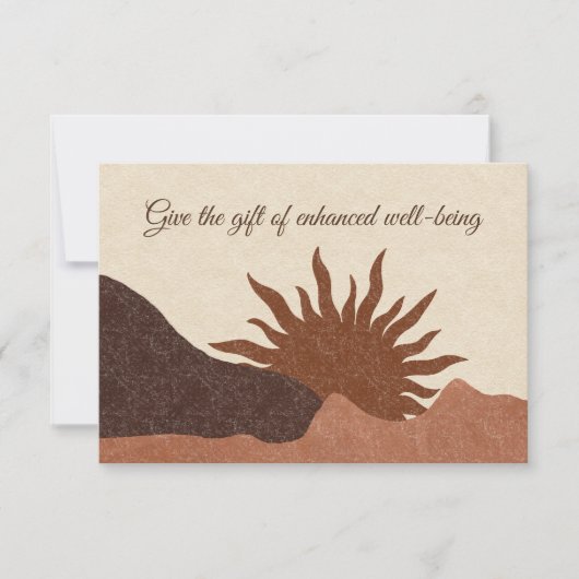 Boho Desert Sun Wellness Business Practice Gift (正面)