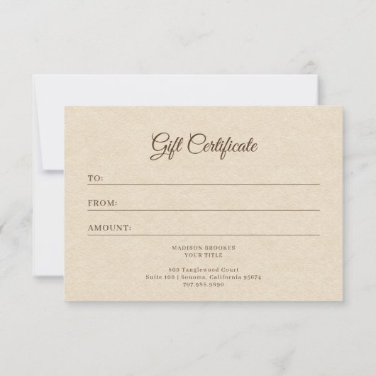 Boho Desert Sun Wellness Business Practice Gift (裏面)