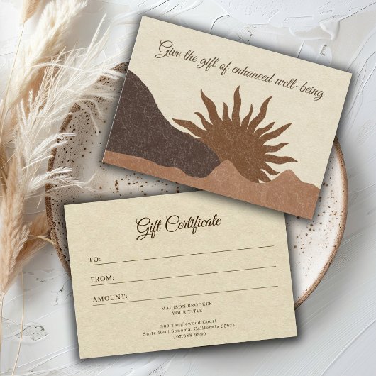 Boho Desert Sun Wellness Business Practice Gift