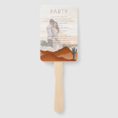 Boho Desert Terracottaの結婚写真プログラム ハンドファン (裏面)