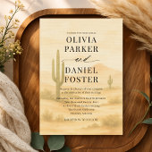 Boho Desert Watercolor Destination Wedding  招待状