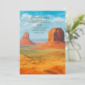 Boho Desert Wedding Invitation Monument Valley AZ 招待状 (スタンド正面)