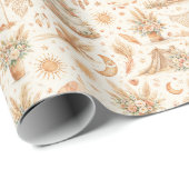 Boho Desert Wedding Watercolor Pattern ラッピングペーパー (ロールコーナー)