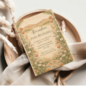 Boho Desert Wildflower Birthday 招待状