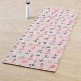 Boho Design- Frau mit Dreadlocks- Meditation- OM ヨガマット