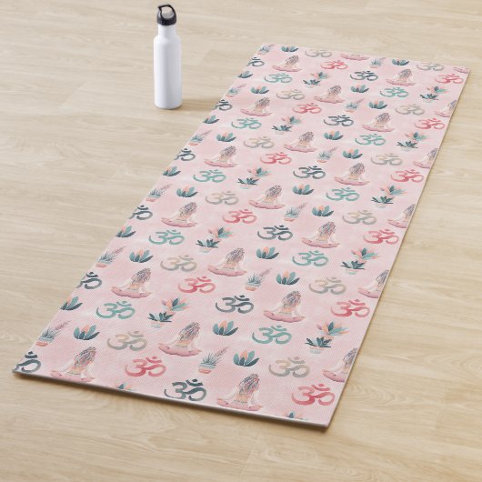 Boho Design- Frau mit Dreadlocks- Meditation- OM ヨガマット (インサイチュ)