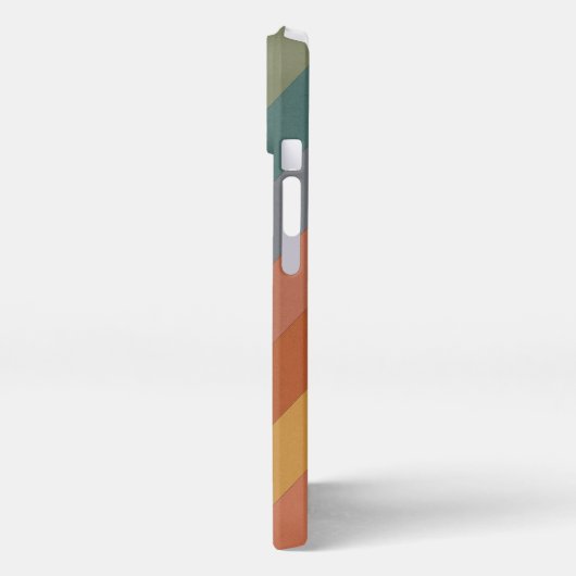 Boho Diagonal Stripes iPhoneケース (左側面)