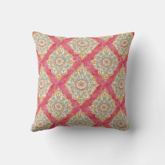 Boho Diamond Pattern クッション (裏面)