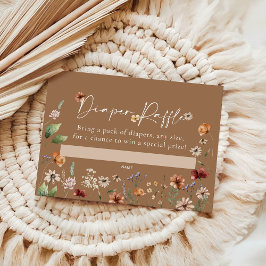 Boho Diaper Raffle Baby Shower Card ノートカード