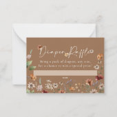 Boho Diaper Raffle Baby Shower Card ノートカード (正面)