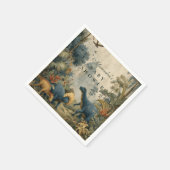 Boho Dino Baby Shower スタンダードカクテルナプキン (角)