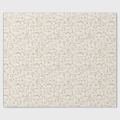 Boho Dinosaur Dino Boy Kids Baby T-Rex Beige ラッピングペーパー (フラット)