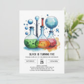 Boho Discovery Fusionサイエンティスト誕生日 招待状 (スタンド正面)