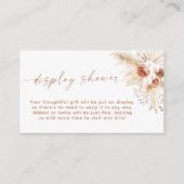 Boho DisplayシャワーカードPampas Grass Baby Shower エンクロージャーカード (正面)