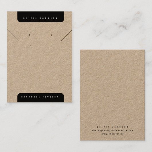 Boho DIY Handmade Jewelry Earrings Necklace Card 名刺 (正面/裏面)