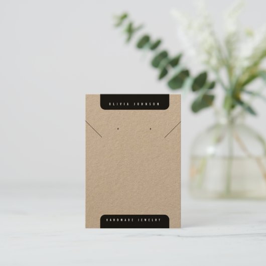 Boho DIY Handmade Jewelry Earrings Necklace Card 名刺 (スタンド正面)