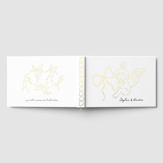 Boho Doodle手書き手書き ゲストブック (全面)