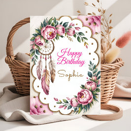 Boho Dream Birthday Greeting カード