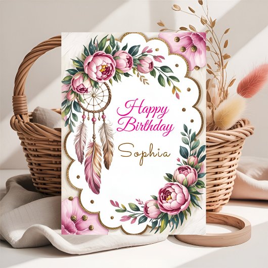 Boho Dream Birthday Greeting カード