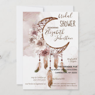 Boho Dream Catcher Bridal Shower Invitation 招待状