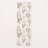 Boho Dream Catcher Yoga Mat Ethereal Feathers ヨガマット (正面)