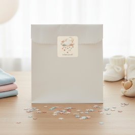 Boho Dream Cloud Baby Shower スクエアシール