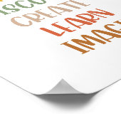 Boho Dream Explore Discoverポスターの作成を学開始 ポスター (角)