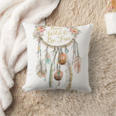 Boho Dreamcatcherの種族の羽の子供部屋の枕 クッション (ブランケット)