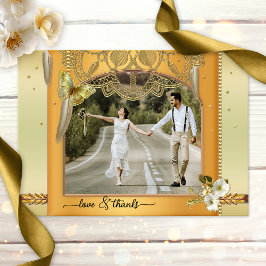 Boho Dreamcatcherの結婚フォトラブカー感謝していド サンキューカード