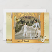 Boho Dreamcatcherの結婚フォトラブカー感謝していド サンキューカード (正面)