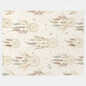 Boho Dreamcatcher Fleece Blanket | Ethereal フリースブランケット (正面(横))